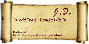 Jurányi Domicián névjegykártya